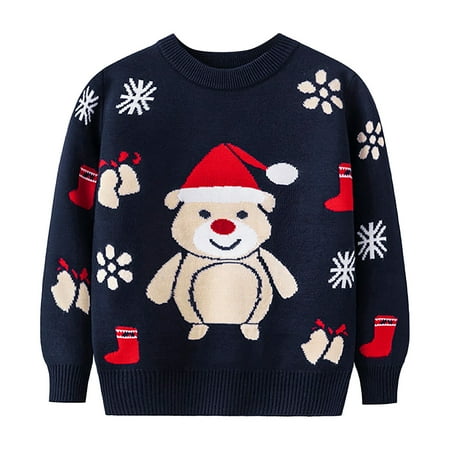 LUOGENLI Sweaters for Boys 7-8 Toddler Boys Girls Winter Long Sleeve Christmas Cartoon Bear Knit Sweater Base Warm Sweater for Children Clothes Sweaters for Boys 8 Navy 4-5 Years
LUOGENLI Sweaters for Boys 7-8 Toddler Boys Girls Winter Long Sleeve Christmas Cartoon Bear Knit Sweater Base Warm Sweater for Children Clothes Sweaters for Boys 8 Navy 4-5 Years