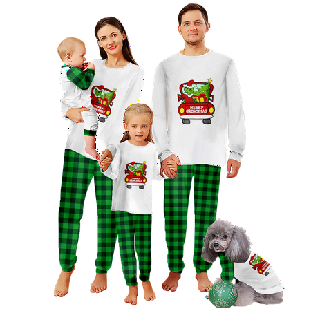 FUNIER Family Christmas Pajamas Sleepwear Set Cartoon Monster Green Black Buffalo Buffalo Printed Sizes Baby-Kids-Adult-Pet 2-Piece Top and Pants Bodysuits Unisex Pajamas Set
FUNIER Family Christmas Pajamas Sleepwear Set Cartoon Monster Green Black Buffalo Buffalo Printed Sizes Baby-Kids-Adult-Pet 2-Piece Top and Pants Bodysuits Unisex Pajamas Set