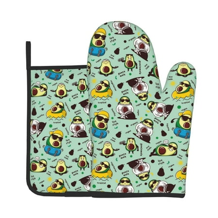 KLL Green Cute Avocado Pattern Oven Mitts and Pot Holders 2pcs Sets for Kitchen Oven Mitt Heat Resistant 536°F Oven Gloves for Kitchen Cooking and Baking
KLL Green Cute Avocado Pattern Oven Mitts and Pot Holders 2pcs Sets for Kitchen Oven Mitt Heat Resistant 536°F Oven Gloves for Kitchen Cooking and Baking