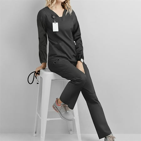 Scrubs Set for Women V Neck Short Sleeves Uniform with Pockets Non-Sticky Hair Workwear for Pet Hospital
Scrubs Set for Women V Neck Short Sleeves Uniform with Pockets Non-Sticky Hair Workwear for Pet Hospital