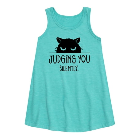 Instant Message - Judging You - Toddler and Youth Girls A-line Dress