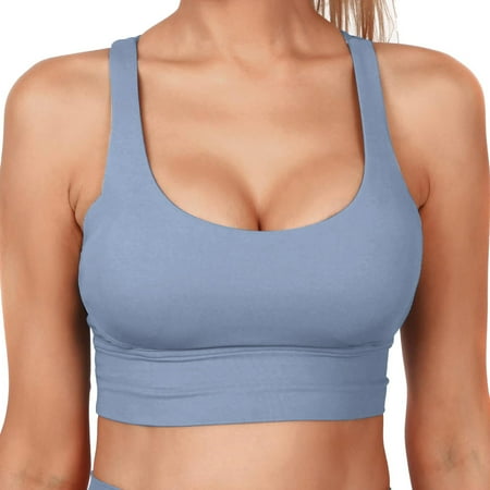 Sports Bra High Impact Strappy Padded Medium Yoga Workout Workout Tops Sport Bra Blue M
Sports Bra High Impact Strappy Padded Medium Yoga Workout Workout Tops Sport Bra Blue M