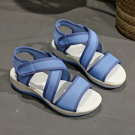 Aayomet Flat Sandals for Women Hook&Loop Beach Shoes Wear Women s Sandals Casual Outer Sports Mesh Women s sandals Light Blue 9.5
Aayomet Flat Sandals for Women Hook&Loop Beach Shoes Wear Women s Sandals Casual Outer Sports Mesh Women s sandals Light Blue 9.5