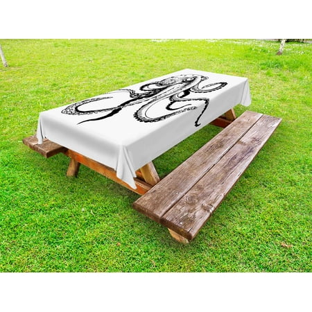 Octopus Outdoor Tablecloth Smiling Shy Octopus Posing Restaurant Comic Fun Doodle Art Illustration Print Decorative Washable Fabric Picnic Tablecloth 58 X 104 Inches Black White by Ambesonne
Octopus Outdoor Tablecloth Smiling Shy Octopus Posing Restaurant Comic Fun Doodle Art Illustration Print Decorative Washable Fabric Picnic Tablecloth 58 X 104 Inches Black White by Ambesonne