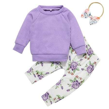 Dadaria Cute Baby Girl Clothes 0-24M Infant Newborn Baby Girls Floral Print Winter Sweatshirt+Pants+Headband Outfits Purple 90 Boys Girls
Dadaria Cute Baby Girl Clothes 0-24M Infant Newborn Baby Girls Floral Print Winter Sweatshirt+Pants+Headband Outfits Purple 90 Boys Girls