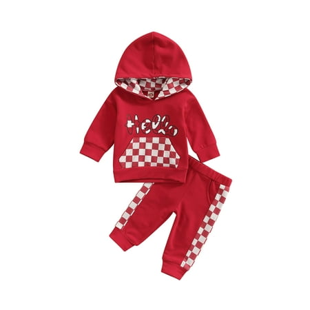 Binpure Newborn Baby Long Pants Outfits Plaid Pattern Long Sleeve Hooded Tops + Elastic Waist Side Pockets Pants Set
Binpure Newborn Baby Long Pants Outfits Plaid Pattern Long Sleeve Hooded Tops + Elastic Waist Side Pockets Pants Set