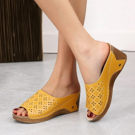 Alueeu Women s sandals Fashion Women s Slope With Thick Bottom Summer And Spring Light Sandals Hollow Peep Toe
Alueeu Women s sandals Fashion Women s Slope With Thick Bottom Summer And Spring Light Sandals Hollow Peep Toe
