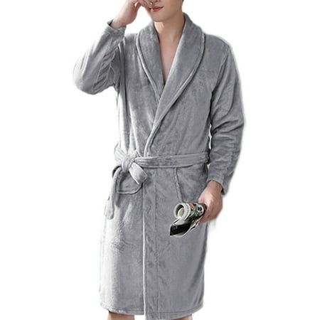 Lumento Men Fleece Robe Long Sleeve Plush Robes V Neck Fuzzy Bathrobe Warm Nightgowns Solid Color Pajamas Light Gray-Men
Lumento Men Fleece Robe Long Sleeve Plush Robes V Neck Fuzzy Bathrobe Warm Nightgowns Solid Color Pajamas Light Gray-Men