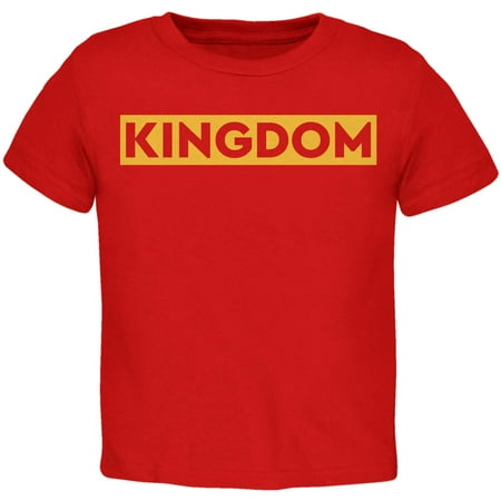 Kingdom Gold Text Red Little Boys Toddler T Shirt