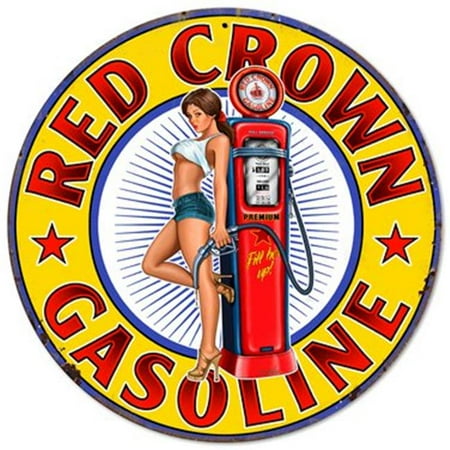 Past Time Signs SM368 Steve McDonald Red Crown Gasoline Round Metal Sign - 14 x 14 in.
Past Time Signs SM368 Steve McDonald Red Crown Gasoline Round Metal Sign - 14 x 14 in.