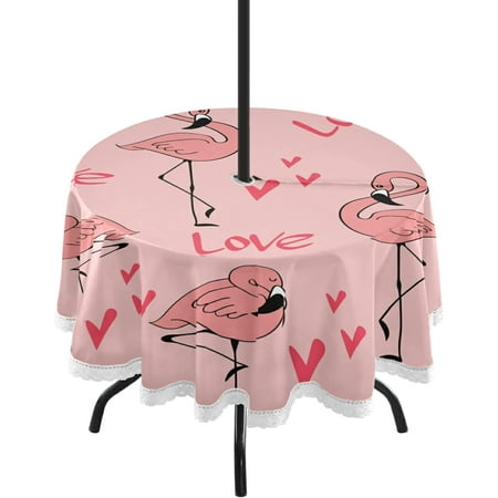 SKYSONIC Flamingo Round Tablecloth 60 Waterproof Spillproof Polyester Fabric Table Cover with Zipper Umbrella Hole for Outdoor Patio Garden Dining Party
SKYSONIC Flamingo Round Tablecloth 60 Waterproof Spillproof Polyester Fabric Table Cover with Zipper Umbrella Hole for Outdoor Patio Garden Dining Party