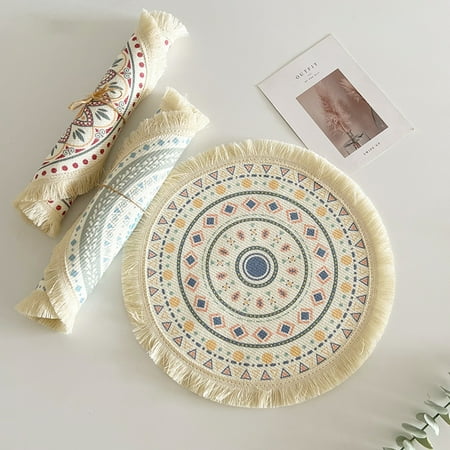 Ludlz Cup Mat Beautiful Fine Workmanship Non-slip Bohemian Style Nordic Heat Insulation Polyester Cotton Dining Table Mat Coaster Pad Household Accessories
Ludlz Cup Mat Beautiful Fine Workmanship Non-slip Bohemian Style Nordic Heat Insulation Polyester Cotton Dining Table Mat Coaster Pad Household Accessories