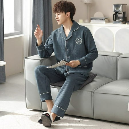 QWZNDZGR Winter Warm Pajama Sets Cotton Sleepwear Couple Long Button-Down Pyjamas Home Clothes Pijama Women Men Loungewear Plus Size Pjs
QWZNDZGR Winter Warm Pajama Sets Cotton Sleepwear Couple Long Button-Down Pyjamas Home Clothes Pijama Women Men Loungewear Plus Size Pjs