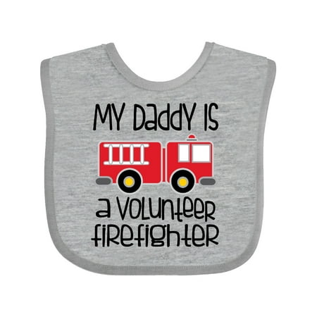Inktastic Volunteer Firefighter Daddy Gift Baby Boy or Baby Girl Bib
