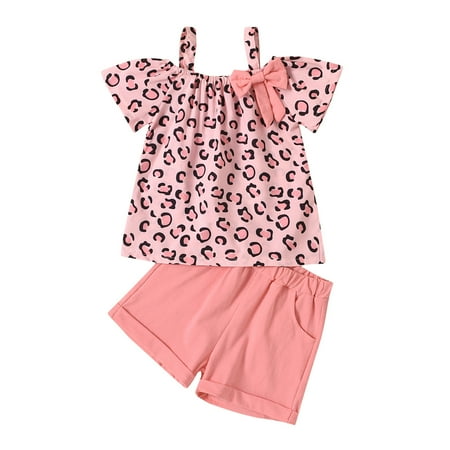 OVTICZA Infant Baby Toddler Girls 2 Piece Outfit Cold Shoulder Summer Clothing Set Bow Cami Top and Shorts Set Sleeveless with Pink 110
OVTICZA Infant Baby Toddler Girls 2 Piece Outfit Cold Shoulder Summer Clothing Set Bow Cami Top and Shorts Set Sleeveless with Pink 110