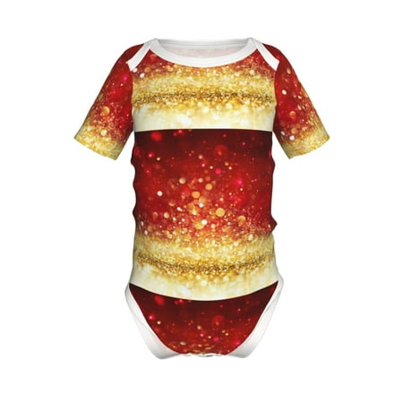 Lukts Red Gold Glitter Print Baby Short Sleeve Romper Onesie for Newborn Baby Boys and Girls-9M
Lukts Red Gold Glitter Print Baby Short Sleeve Romper Onesie for Newborn Baby Boys and Girls-9M