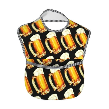 Baby Bibs Waterproof Toddler Bib Beer Pattern Feeding Bib With Pocket For Infant 
Baby Bibs Waterproof Toddler Bib Beer Pattern Feeding Bib With Pocket For Infant