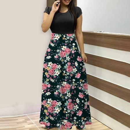 Giligiliso Clearance Sundresses For Women Fashion Women Summer Printing Causal Round Neck Short Sleeve Long Dress
Giligiliso Clearance Sundresses For Women Fashion Women Summer Printing Causal Round Neck Short Sleeve Long Dress