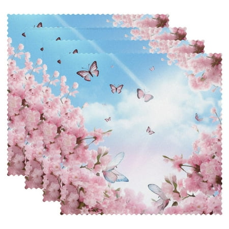 Placemats Set of 4 Table Placemats for Home Holiday Party Butterfly Cherry Flowers Field
Placemats Set of 4 Table Placemats for Home Holiday Party Butterfly Cherry Flowers Field