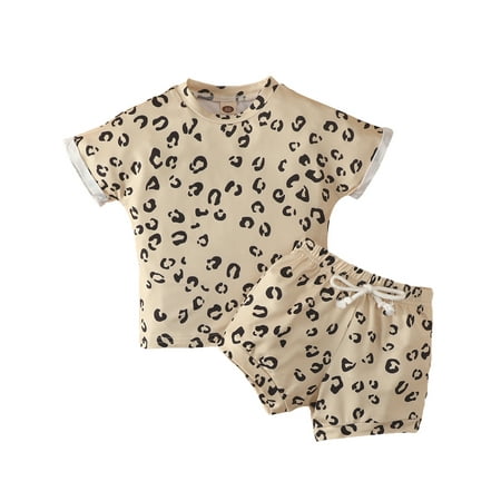 Calsunbaby Toddler Baby Girls Summer Outfits Suit Leopard Print Short Sleeve Tops Elastic Waist Shorts Clothes Yellow 1-2 Years
Calsunbaby Toddler Baby Girls Summer Outfits Suit Leopard Print Short Sleeve Tops Elastic Waist Shorts Clothes Yellow 1-2 Years