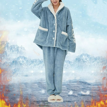 Pxiakgy fall clothes for women 2022 Men s And Women s Pajamas Sets Long Sleeve Button Blouse And Pants Autumn And Winter Flannel Pajama Suit Cardigan Blue + M
Pxiakgy fall clothes for women 2022 Men s And Women s Pajamas Sets Long Sleeve Button Blouse And Pants Autumn And Winter Flannel Pajama Suit Cardigan Blue + M