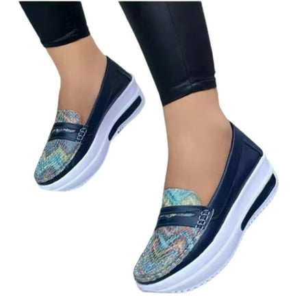 PU Sneakers Soft for Outdoor 43 Blue