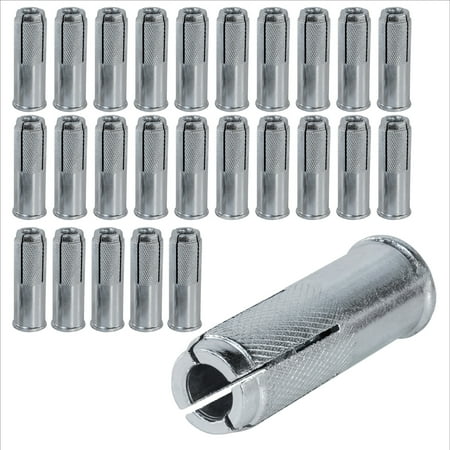Highcraft 3/4 Drop-In Anchors Zinc Plated Steel Knurled 25 Pk