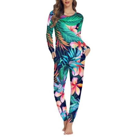 FKELYI 2-Piece Hibiscus Flower Pjs Leisure Round Neck Pajamas for Ladies Night Size 4XL Breathable Hoilday Nightwear for Women Sleepwear
FKELYI 2-Piece Hibiscus Flower Pjs Leisure Round Neck Pajamas for Ladies Night Size 4XL Breathable Hoilday Nightwear for Women Sleepwear