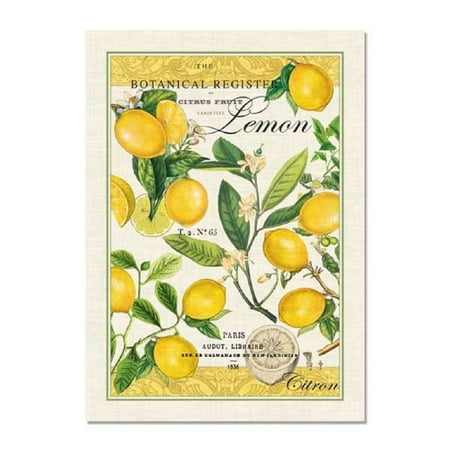 Michel Design Works Lemon Basil Kitchen Towel Natural Woven Cotton