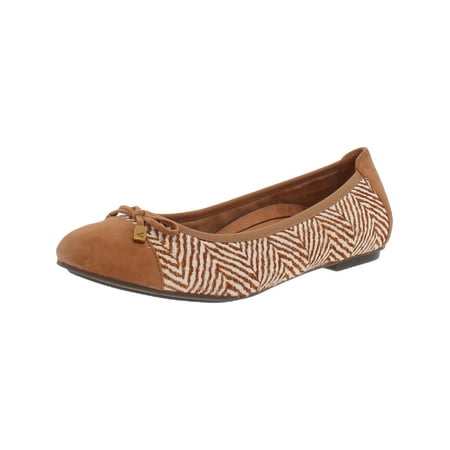 Vionic Womens Minna Calf Hair Leopard Print Ballet Flats