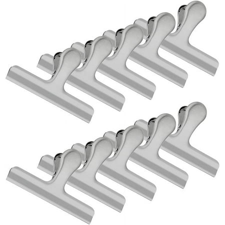 10 PCS 4.72 Wide Big Size Heavy Duty Stainless Steel Chip Bag Clips Food Clips For Air Tight Seal Grips Food Sealing Clamp Coffee Snack Bag Clip Photo Paper Clamp Home Kitchen Office(Large)
10 PCS 4.72 Wide Big Size Heavy Duty Stainless Steel Chip Bag Clips Food Clips For Air Tight Seal Grips Food Sealing Clamp Coffee Snack Bag Clip Photo Paper Clamp Home Kitchen Office(Large)