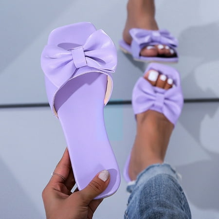 〖Yilirongyumm〗 Purple 42 Slippers For Women Shoes Indoor Outdoor Fashion Breathable Slippers Leisure Casual Women s Slipper