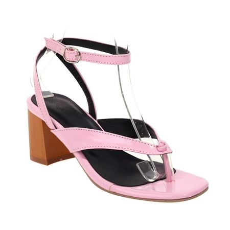 Cglfd Fashionable Microfiber Leather High Heels Ladies Summer Sandals