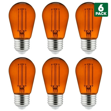 6-Pack of Sunlite LED Transparent Orange Colored Medium Base (E26) Bulb - Parties Decorative and Holiday 15 000 Hours Average Life
6-Pack of Sunlite LED Transparent Orange Colored Medium Base (E26) Bulb - Parties Decorative and Holiday 15 000 Hours Average Life