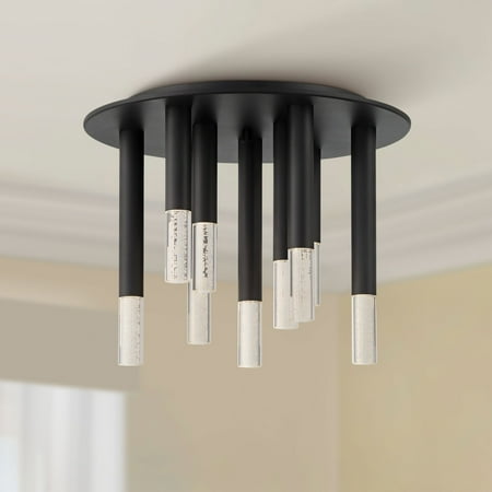 Possini Euro Design Modern Ceiling Light Flush-Mount Fixture 16 1/2 Wide Matte Black LED 9-Light Crystal for Bedroom Living Room
Possini Euro Design Modern Ceiling Light Flush-Mount Fixture 16 1/2 Wide Matte Black LED 9-Light Crystal for Bedroom Living Room