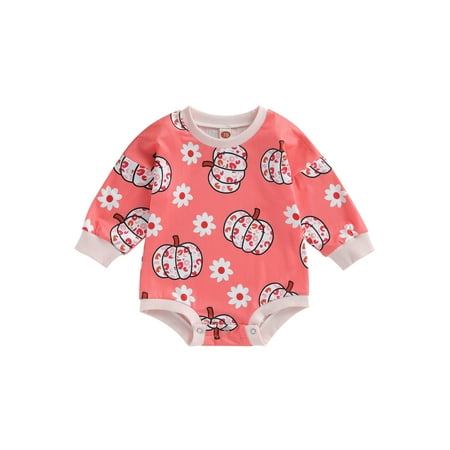 Wassery Baby Girls Clothes Halloween Sweatshirt Romper Long Sleeve Pumpkin Floral Print Jumpsuits Bodysuits Newborn Infant Fall Clothes 0-24Months
Wassery Baby Girls Clothes Halloween Sweatshirt Romper Long Sleeve Pumpkin Floral Print Jumpsuits Bodysuits Newborn Infant Fall Clothes 0-24Months