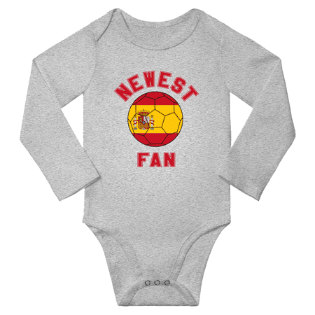 Newest Spain Soccer Football Fan Baby Long Sleeve Rompers (Gray 12 Months)
Newest Spain Soccer Football Fan Baby Long Sleeve Rompers (Gray 12 Months)
