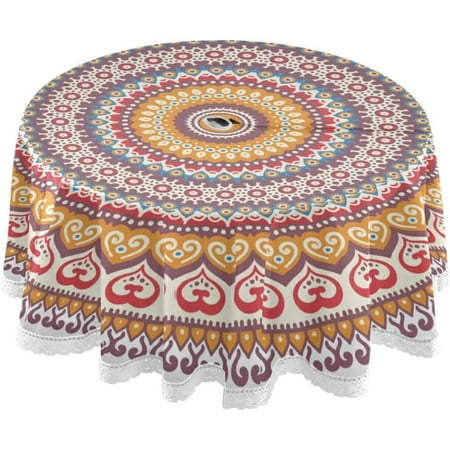 Hyjoy Mandala Round Tablecloth 60In Waterproof Round Table Cloths with Umbrella Hole and Zipper Party Patio Table Covers for Outdoor Backyard /BBQ/Picnic
Hyjoy Mandala Round Tablecloth 60In Waterproof Round Table Cloths with Umbrella Hole and Zipper Party Patio Table Covers for Outdoor Backyard /BBQ/Picnic