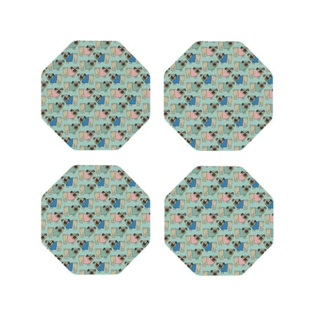 Fuzoiu Colorful Pugs Print Leather Coasters Set Drink Coasters Set of 4 for Tabletop Protection Durable PVC Coasters Home Décor and Housewarming Gift-Octagon
Fuzoiu Colorful Pugs Print Leather Coasters Set Drink Coasters Set of 4 for Tabletop Protection Durable PVC Coasters Home Décor and Housewarming Gift-Octagon