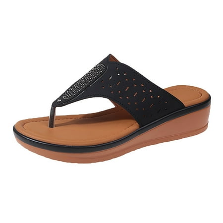 Quealent Adult Women Sandal Vegan Sandals Women Ladies Fashion Summer Solid Hollow Leather Rhinestone Decorative Glitter Flat Sandals for Women Black 7.5
Quealent Adult Women Sandal Vegan Sandals Women Ladies Fashion Summer Solid Hollow Leather Rhinestone Decorative Glitter Flat Sandals for Women Black 7.5