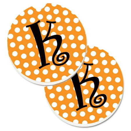 Carolines Treasures CJ1033-KCARC Monogram Initial K Orange Polkadots Set of 2 Cup Holder Car Coasters Large
Carolines Treasures CJ1033-KCARC Monogram Initial K Orange Polkadots Set of 2 Cup Holder Car Coasters Large