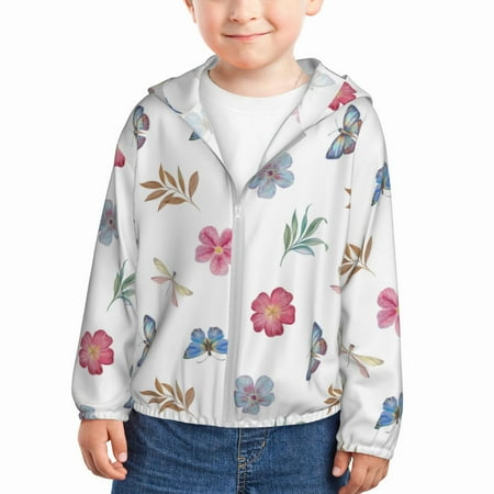 Sun Hoodie for Kids Flower Leaf Butterfly Long Sleeve Swim Fishing Shirts Sun Protection Zip Up Jacket Clothing Athletic Hoodie
Sun Hoodie for Kids Flower Leaf Butterfly Long Sleeve Swim Fishing Shirts Sun Protection Zip Up Jacket Clothing Athletic Hoodie