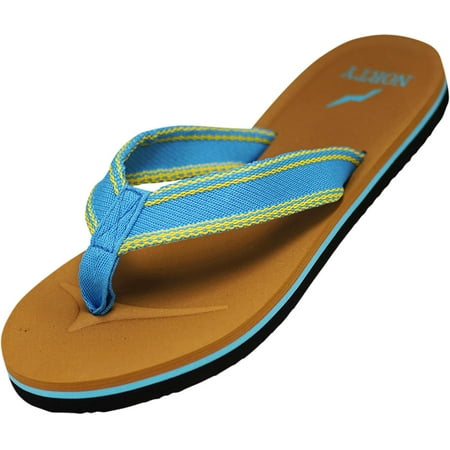 NORTY Womens Flip Flops Adult Female Sandals Camel Blue - Runs 1 Size Small