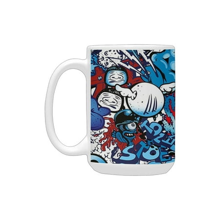 Modern Decor Teenager Style Image Wall Street Graffiti Graphic Colorful Design Artwork es Multicolor Ceramic Mug (15 OZ) (Made In USA)
Modern Decor Teenager Style Image Wall Street Graffiti Graphic Colorful Design Artwork es Multicolor Ceramic Mug (15 OZ) (Made In USA)