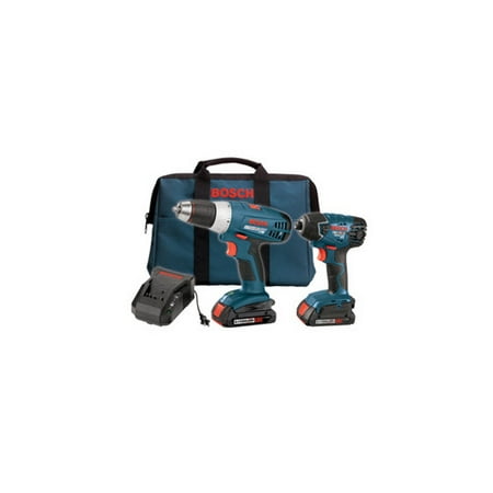 Factory-Reconditioned Bosch CLPK23-180-RT 18V Cordless Lithium-Ion Drill Driver and Impact Driver Combo Kit (Refurbished)