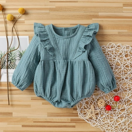 Simplmasygenix Children s Day Baby Romper Clearance Autumn Toddler Kids Baby Girls Cute Clothes Jumpsuit Long Sleeve Bodysuit Romper