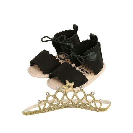 Baby Girls Sandals+Hairband Cute Summer Soft Sole Flat Princess Shoes Infant Non-Slip First Walkers
Baby Girls Sandals+Hairband Cute Summer Soft Sole Flat Princess Shoes Infant Non-Slip First Walkers