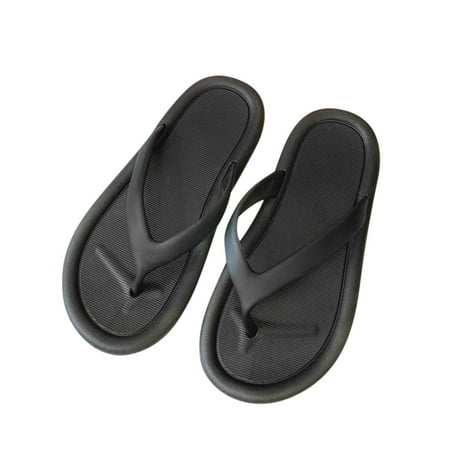 TUOBARR Womens Flip Flop Slippers Women s Flat Shoes Ladies Beach Sandals Summer Non-Slip Causal Slippers Black