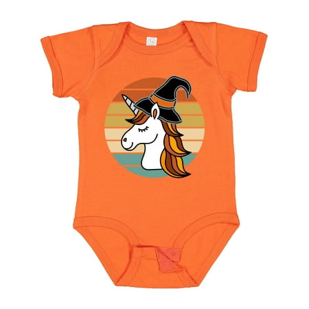 Inktastic Halloween Unicorn Retro Witch Gift Baby Girl Bodysuit