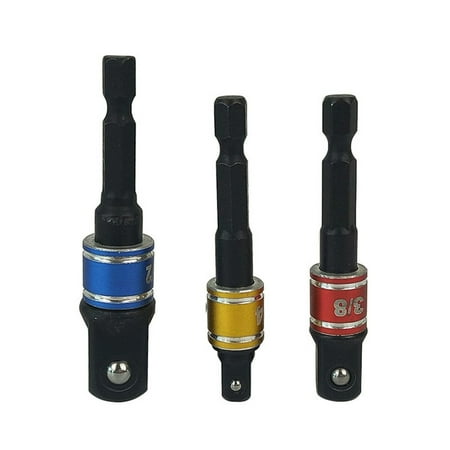 Socket Bits 3Pcs Impact Socket Bits Wrench Adapter Hex Adapter Power Extension Bit Power Tools